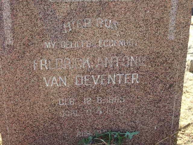 DEVENTER Fredrick Antone, van 1885-??6?