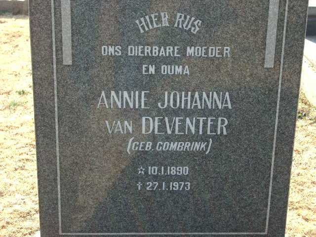 DEVENTER Annie Johanna, van geb. COMBRINK 1890-1973