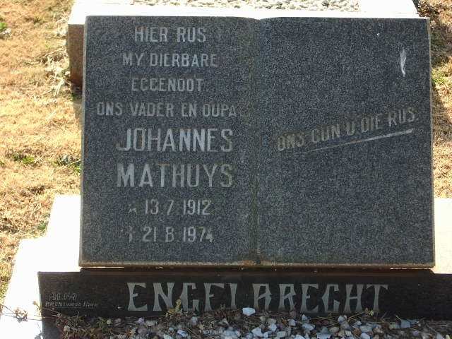 ENGELBRECHT Johannes Mathuys 1912-1974