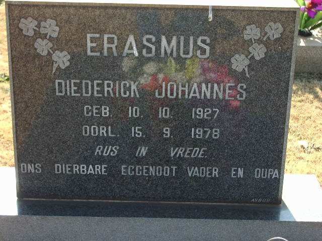 ERASMUS Diederick Johannes 1927-1978