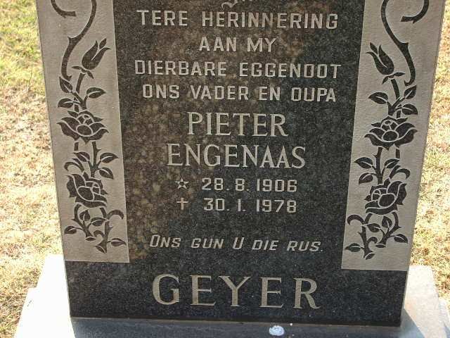 GEYER Pieter Engenaas 1906-1978
