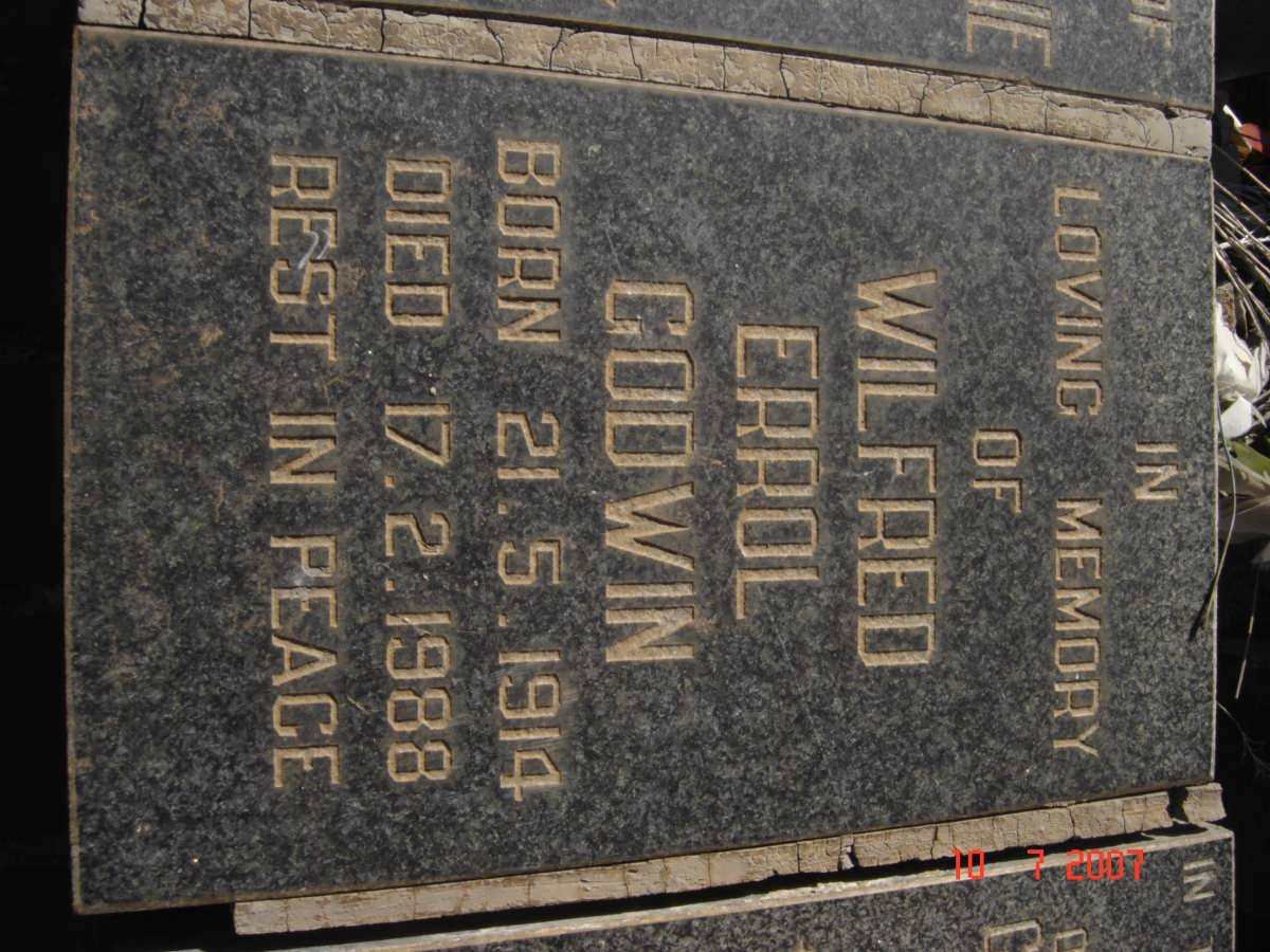 GODWIN Wilfred Errol 1914-1988
