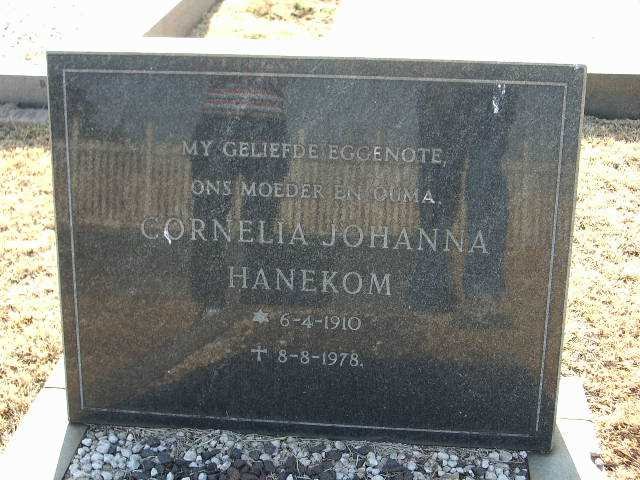 HANEKOM Cornelia Johanna 1910-1978