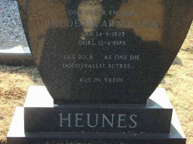 HEUNES Diederik Arnoldus 1893-1978