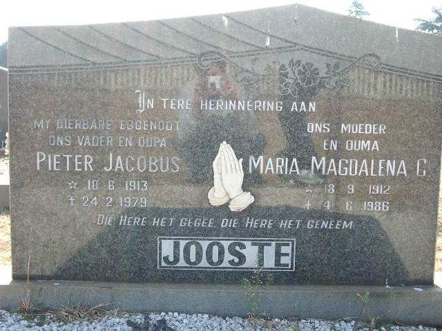 JOOSTE Pieter Jacobus 1913-1979 &amp; Maria Magdalena C. 1912-1986