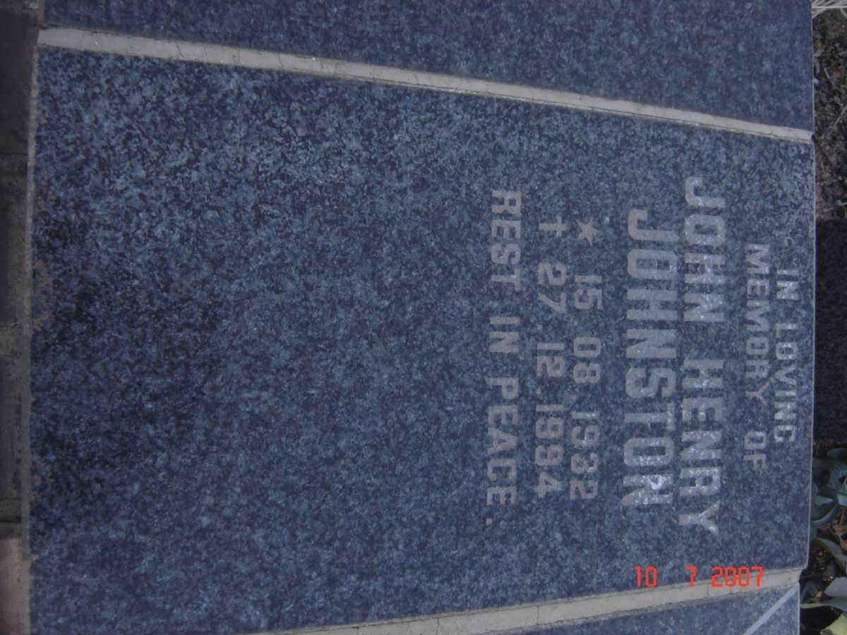 JOHNSTON John Henry 1932-1994