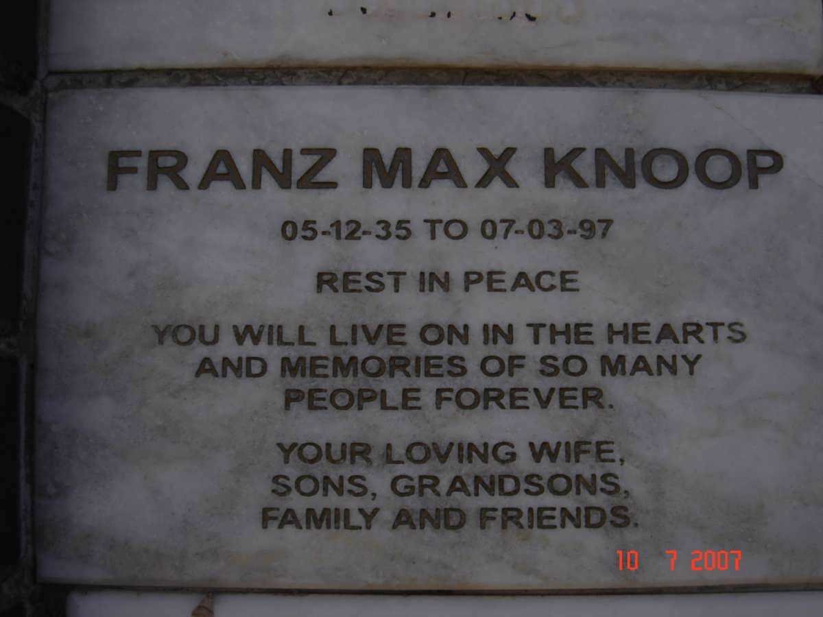 KNOOP Franz Max 1935-1997