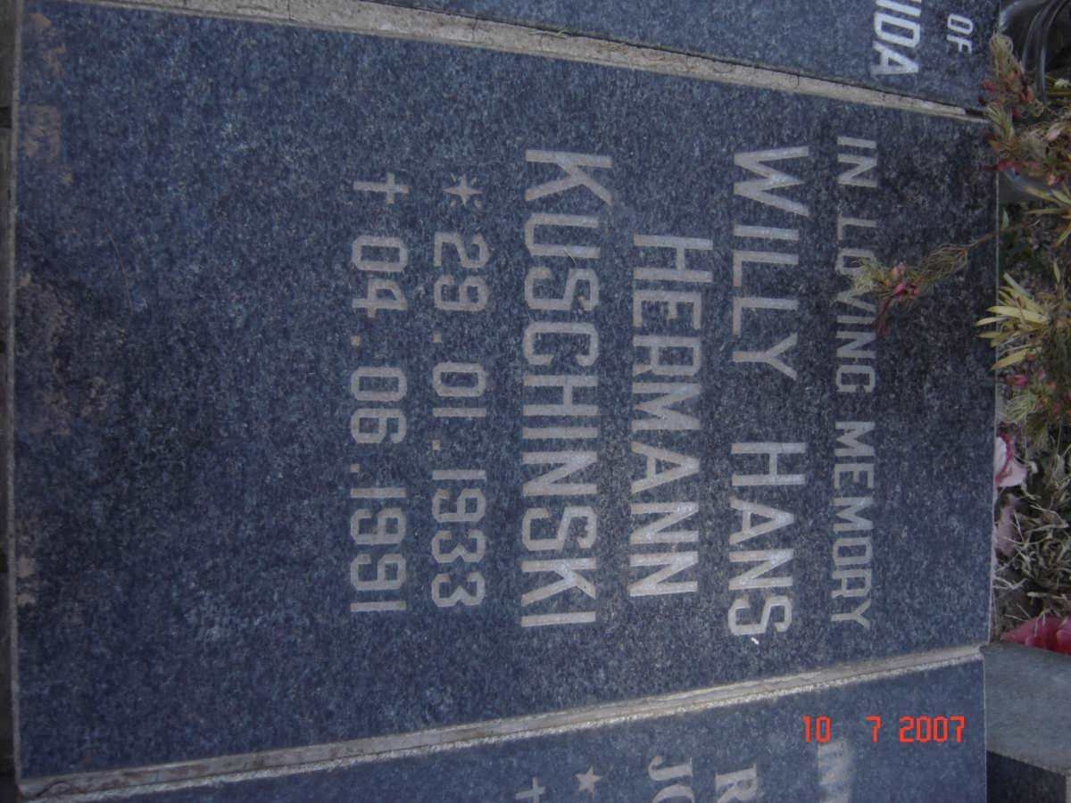 KUSCHINSKI Willy Hans Hermann 1933-1991