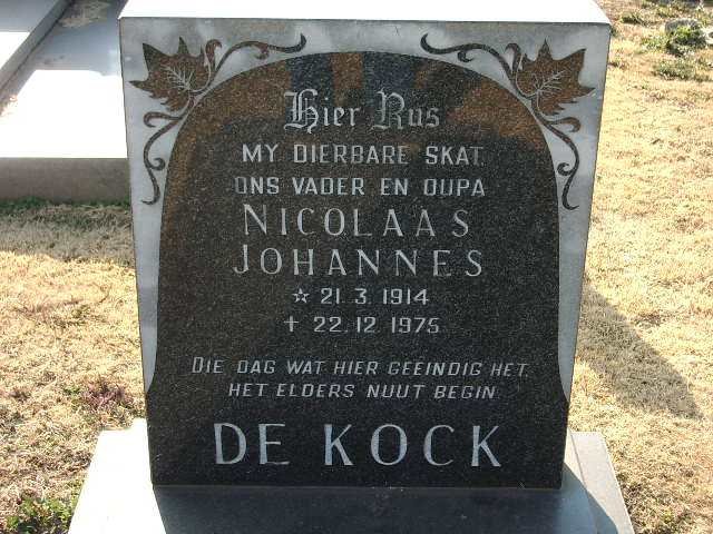KOCK Nicolaas Johannes, de 1914-1975