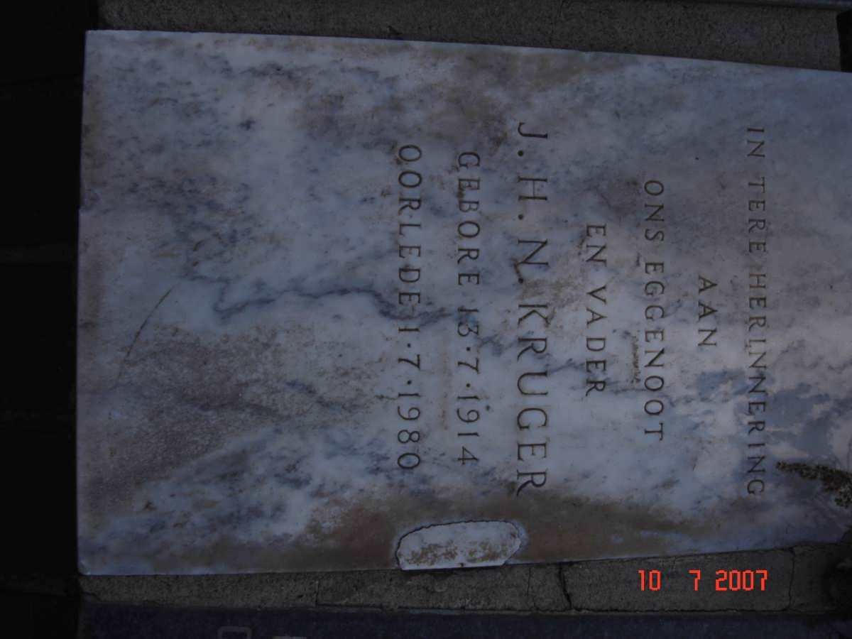 KRUGER J.H.N. 1914-1980