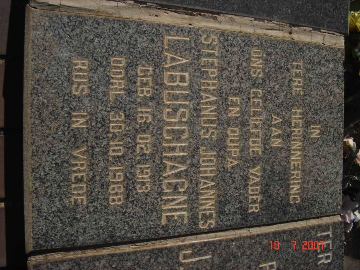 LABUSCHAGNE Stephanus Johannes 1913-1988