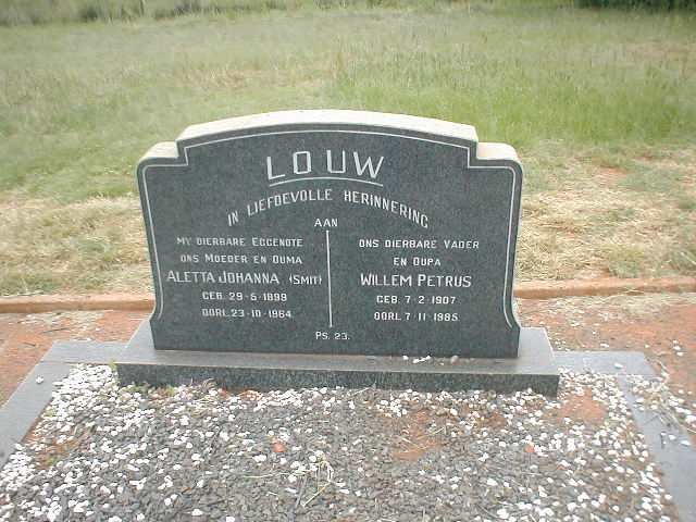 LOUW Willem Petrus 1907-1985 &amp; Aletta Johanna SMIT 1899-1964