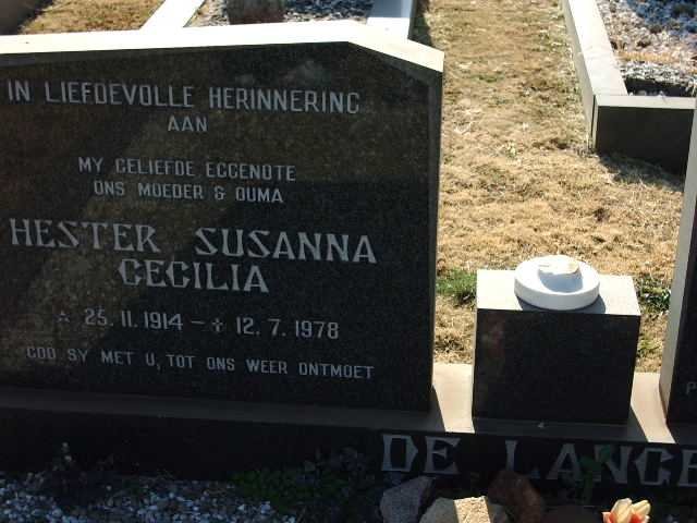 LANGE Hester Susanna Cecilia, de 1914-1978