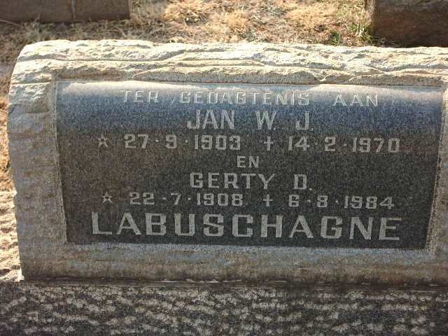 LABUSCHAGNE Jan W.J. 1903-1970 &amp; Gerty D. 1908-1984