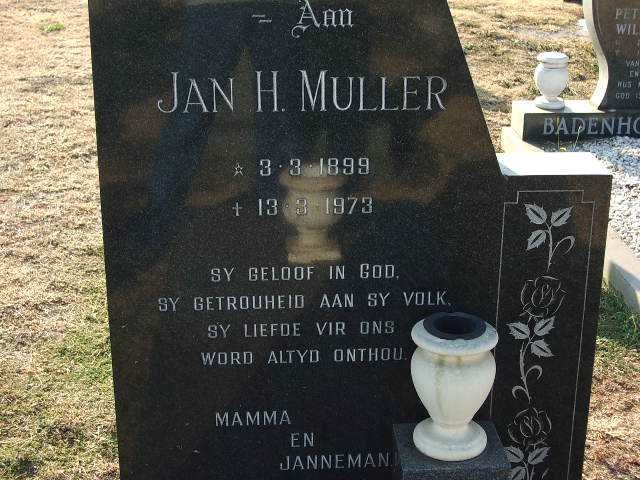 MULLER Jan H. 1899-1973