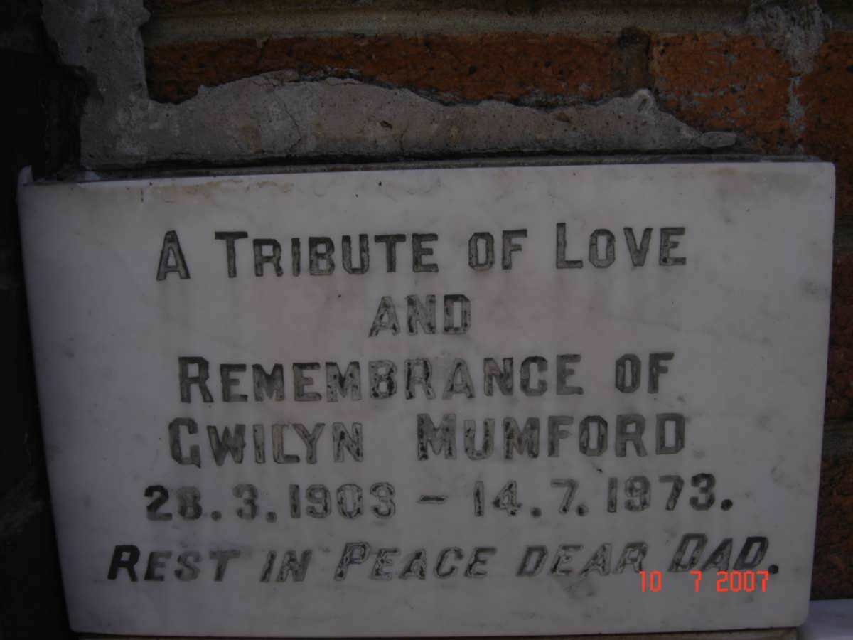 MUMFORD Gwilyn 1903-1973