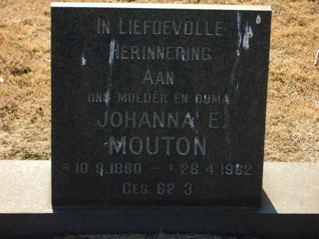 MOUTON Johanna E. 1880-1962