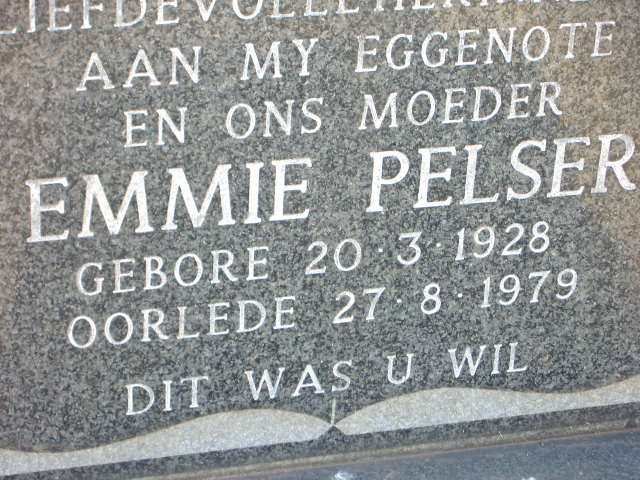 PELSER Emmie 1928-1978