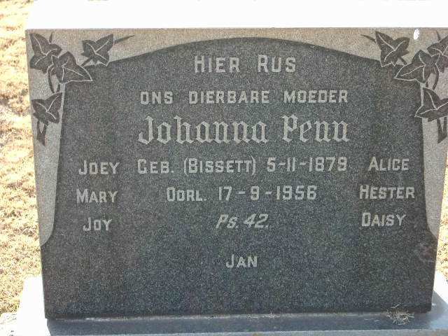 PENN Johanna nee BISSETT 1879-1956