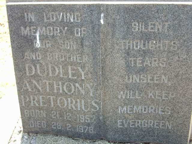 PRETORIUS Dudley Anthony 1957-1978