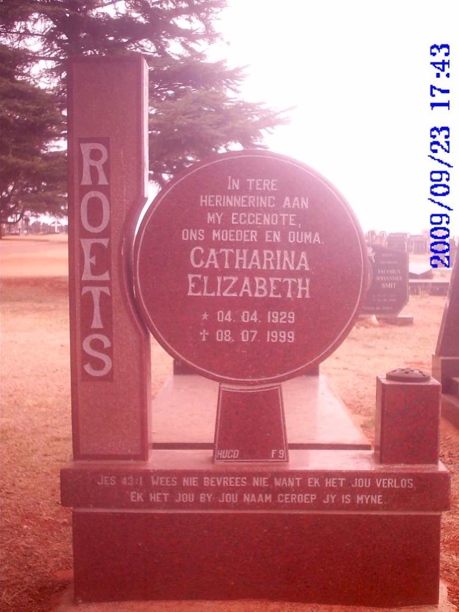 ROETS Catharina Elizabeth 1929-1999