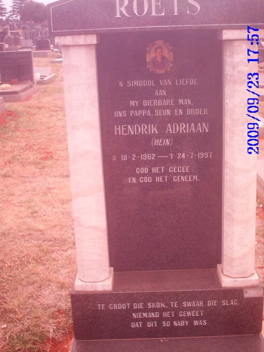 ROETS Hendrik Adriaan 1962-1997