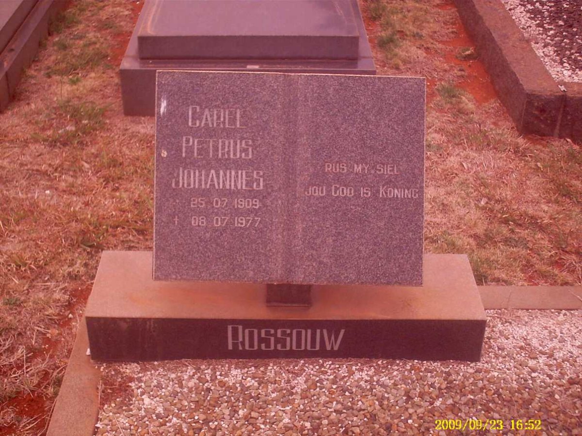 ROSSOUW Carl Petrus Johannes 1909-1977