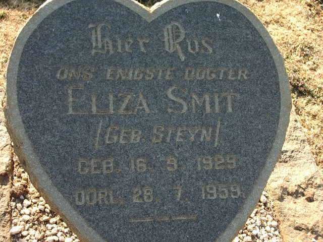 SMIT Eliza geb. STEYN 1929-1959