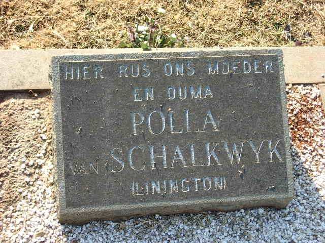 SCHALKWYK Polla, van nee LININGTON
