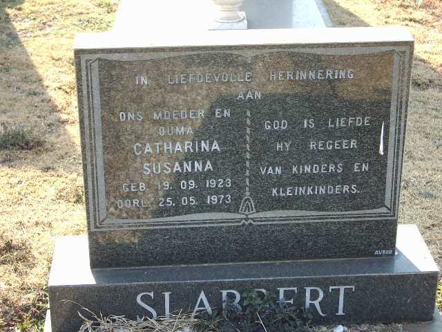 SLABBERT Catharina Susanna 1923-1973
