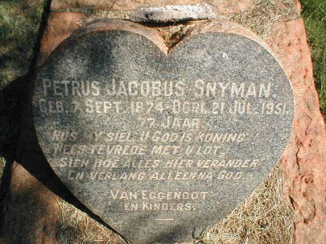 SNYMAN Petrus Jacobus  1874-1951
