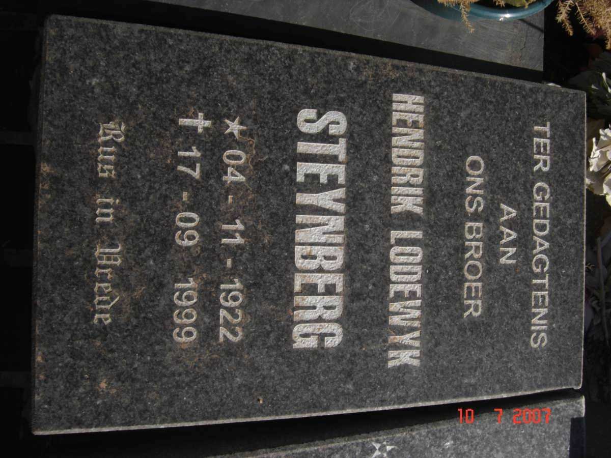 STEYNBERG Hendrik Lodewyk 1922-1999