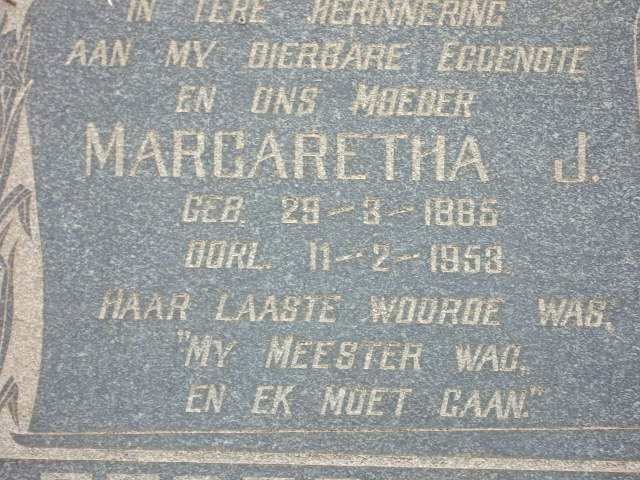 STRYDOM Margaretha J. 1885-1953