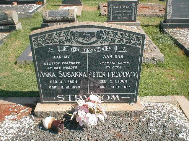 STRYDOM Pieter Frederick 1904-1987 &amp; Anna Susanna 1904-1969