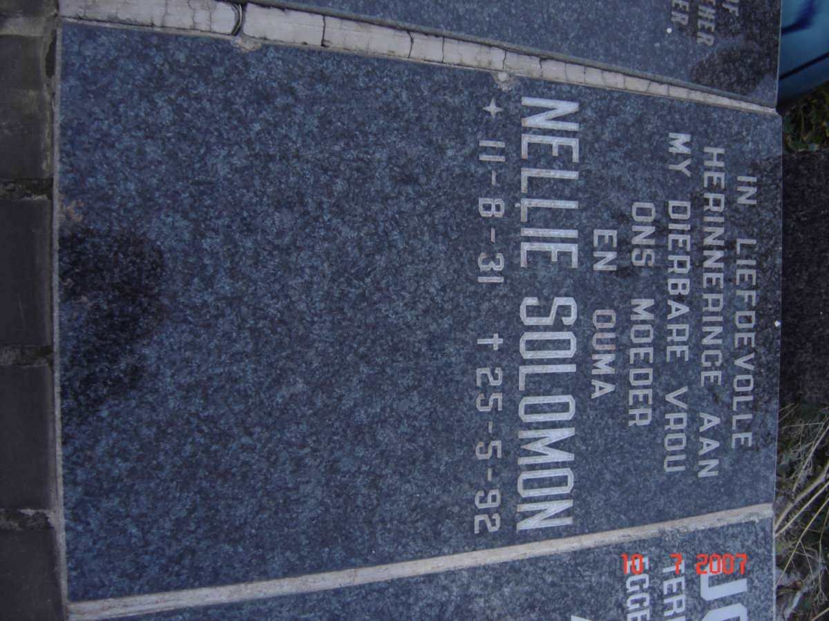 SOLOMON Nellie 1931-1992