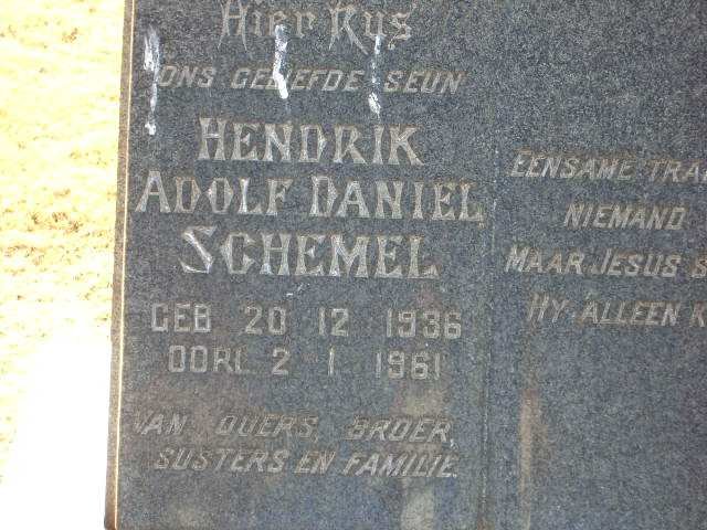 SCHEMEL Hendrik Adolf Daniel 1936-1961