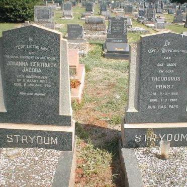STRYDOM Theodorus Ernst 1882-1965 &amp; Johanna Gertruida Jacoba 1893-1958