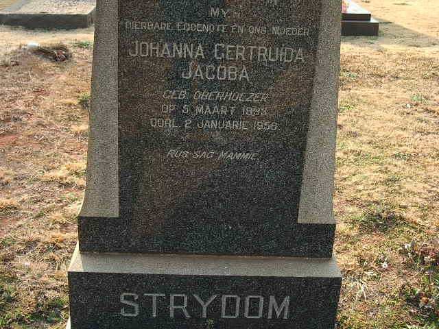 STRYDOM Johanna Gertruida Jacoba nee OBERHOLZER 1893-1956