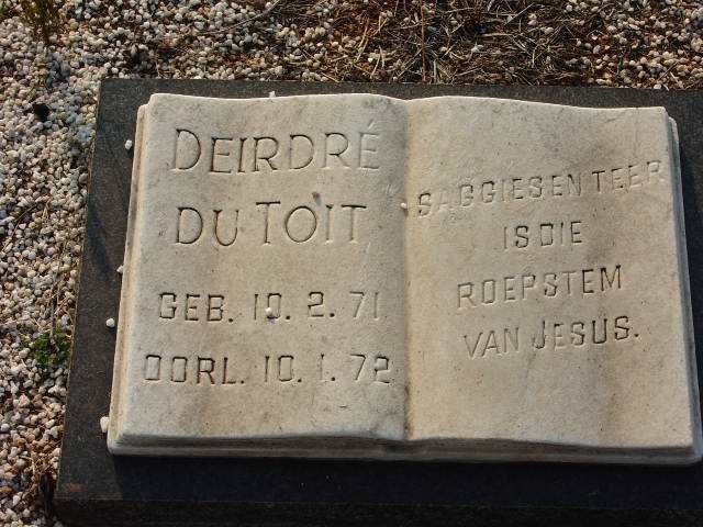 TOIT Deirdre, du [19]71-[19]72