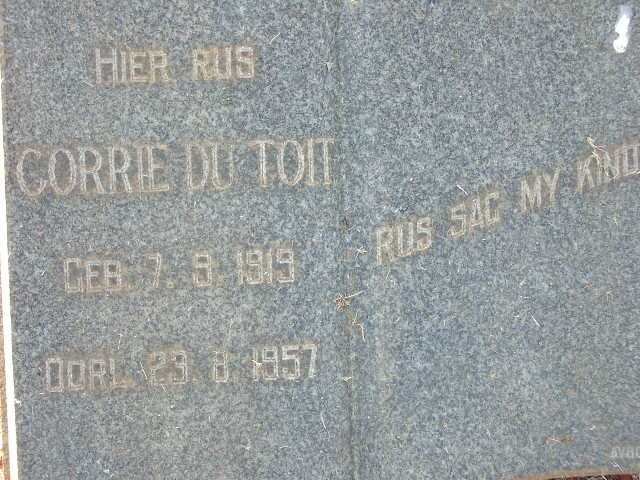 TOIT Corrie, du 1919-1957