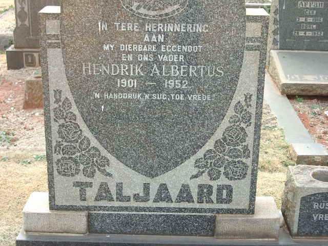 TALJAARD Hendrik Albertus 1901-1952