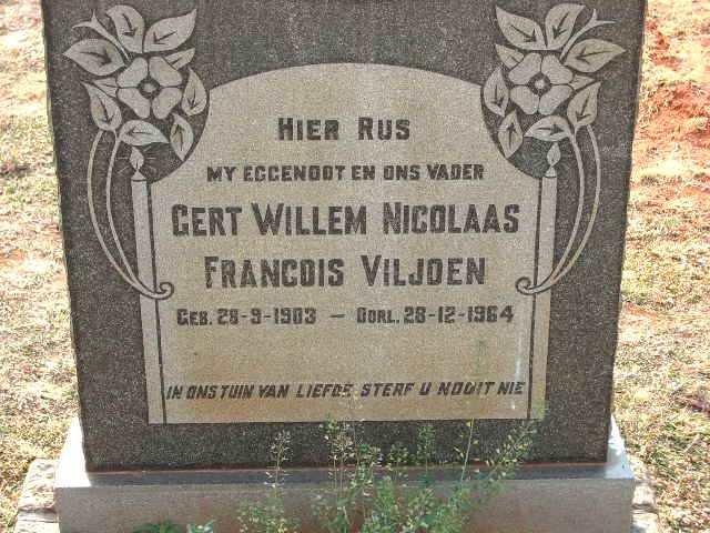 VILJOEN Gert Willem Nicolaas Francois 1903-1964
