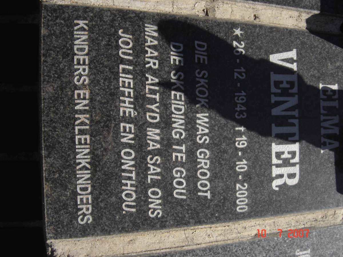 VENTER Elma 1943-2000