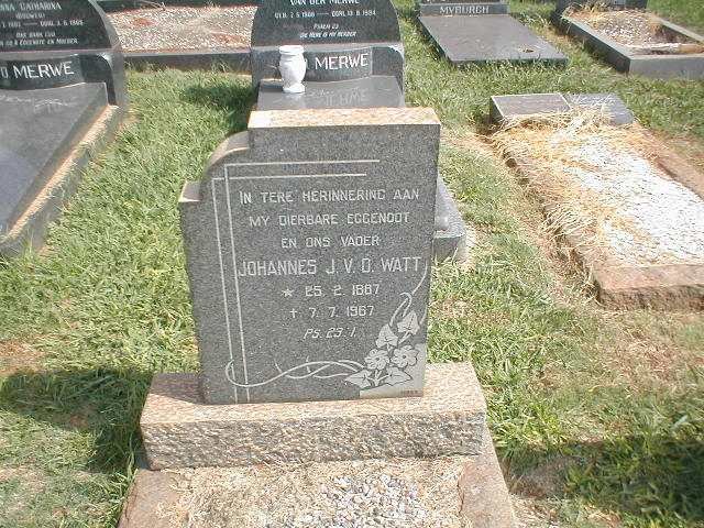 WATT Johannes J.V.D. 1887-1967