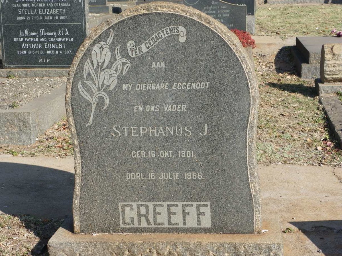 GREEFF Stephanus J. 1901-1966
