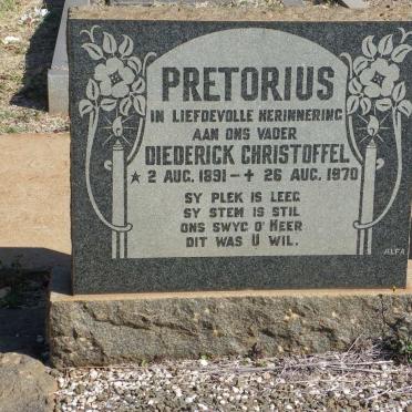 PRETORIUS Diederick Christoffel 1891-1970
