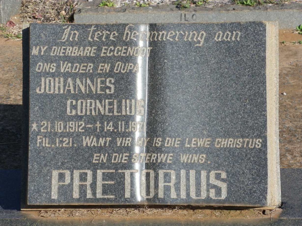 PRETORIUS Johannes Cornelius 1912-1971