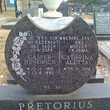 PRETORIUS Casper Hendrik 1918-1990 &amp; Cathrina Aletta 1924-