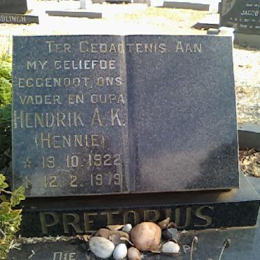 PRETORIUS Hendrik A.K. 1922-1979