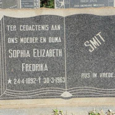 SMIT Sophia Elizabeth Fredrika 1892-1963
